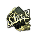 Sticker | s1mple (Gold) | Rio 2022 image 120x120