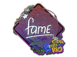 Klistermærke | fame (Glitter) | Rio 2022