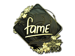 Samolepka | fame (zlatá) | IEM Rio 2022