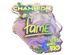 Adesivo | fame (Holográfico) | Campeões do Rio 2022