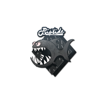 Sticker | Black Jaggyfish image 360x360