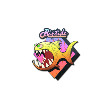 Sticker | Yellow Jaggyfish image 360x360