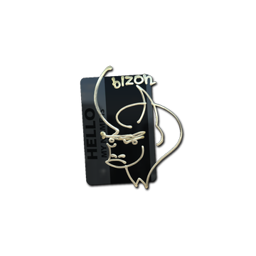 Sticker | Hello PP-Bizon (Gold) image 360x360