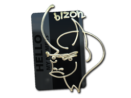 Наклейка | Привет, ПП-19 «Бизон» (золотая)