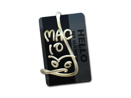 Autocolante | Hello MAC-10 (Gold)