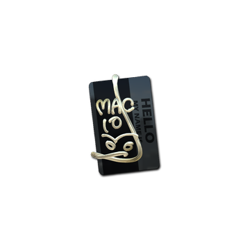 Sticker | Hello MAC-10 (Gold) image 360x360