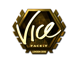 Samolepka | vice (zlatá) | London 2018