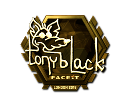 Abțibild | tonyblack (Auriu) | London 2018