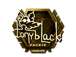 Aufkleber | tonyblack (Gold) | London 2018