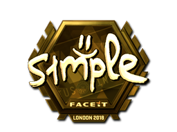 Aufkleber | s1mple (Gold) | London 2018