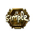 Sticker | s1mple (Gold) | London 2018 image 120x120