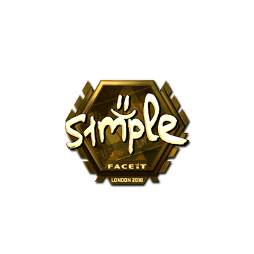 Sticker | s1mple (Gold) | London 2018 image 360x360