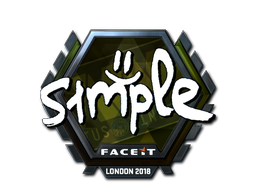 สติกเกอร์ | s1mple (ฟอยล์) | London 2018