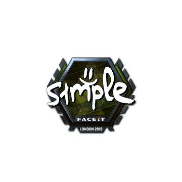 Sticker | s1mple (Foil) | London 2018 image 360x360