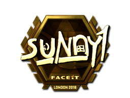 Sticker | suNny (Goud) | London 2018
