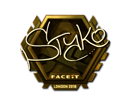 Autocolante | STYKO (Gold) | Londres 2018