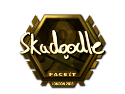 Αυτοκόλλητο | Skadoodle (Χρυσό) | London 2018