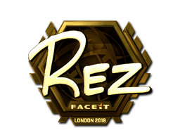 Aufkleber | REZ (Gold) | London 2018