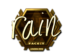 Abțibild | rain (Auriu) | London 2018