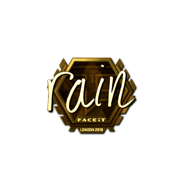 Sticker | rain (Gold) | London 2018 image 360x360