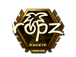 Aufkleber | ropz (Gold) | London 2018