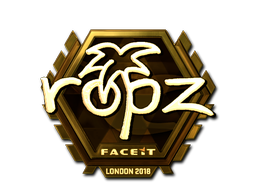 Abțibild | ropz (Auriu) | London 2018