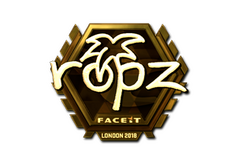 Sticker | ropz (Gold) | London 2018