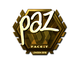 Abțibild | paz (Auriu) | London 2018