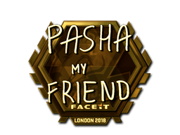 Sticker | pashaBiceps (Goud) | London 2018