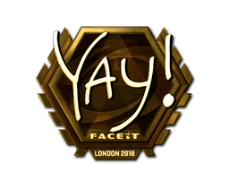 Sticker | yay (Gold) | London 2018
