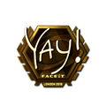 Sticker | yay (Gold) | London 2018 image 120x120