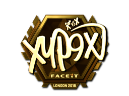 Klistremerke | Xyp9x (gull) | London 2018