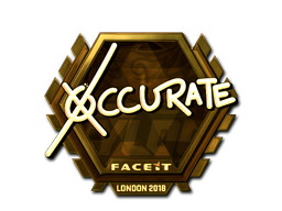 Sticker | xccurate (Goud) | London 2018