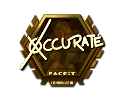 Abțibild | xccurate (Auriu) | London 2018