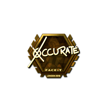 Sticker | xccurate (Gold) | London 2018 image 360x360