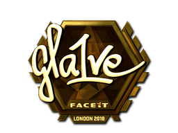 Sticker | gla1ve (Goud) | London 2018