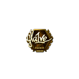 Sticker | gla1ve (Gold) | London 2018