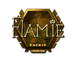 Стикер | flamie (златен) | London 2018