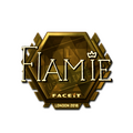 Sticker | flamie (Gold) | London 2018 image 120x120