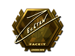 Sticker | Ex6TenZ (Goud) | London 2018