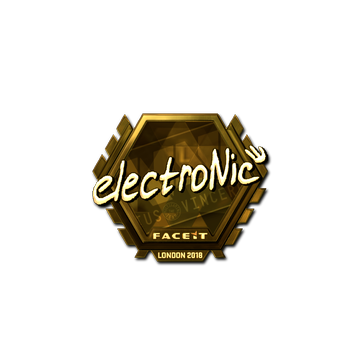 Sticker | electronic (Gold) | London 2018 image 360x360