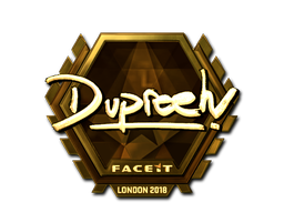 Стикер | dupreeh (златен) | London 2018