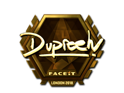 Klistermærke | dupreeh (Guld) | London 2018