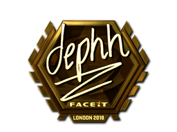 Стикер | dephh (златен) | London 2018