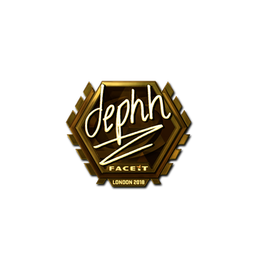 Sticker | dephh (Gold) | London 2018 image 360x360