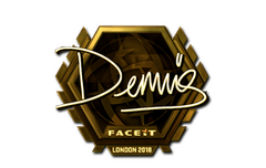 Sticker | dennis (Gold) | London 2018