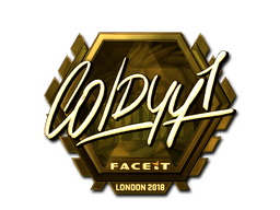 Sticker | COLDYY1 (Goud) | London 2018