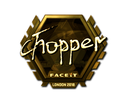 Abțibild | chopper (Auriu) | London 2018