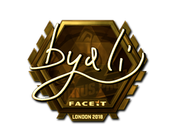 Aufkleber | byali (Gold) | London 2018