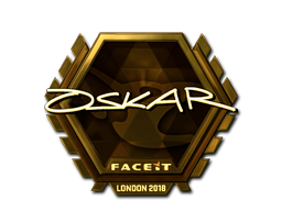 Pegatina | oskar (dorada) | Londres 2018